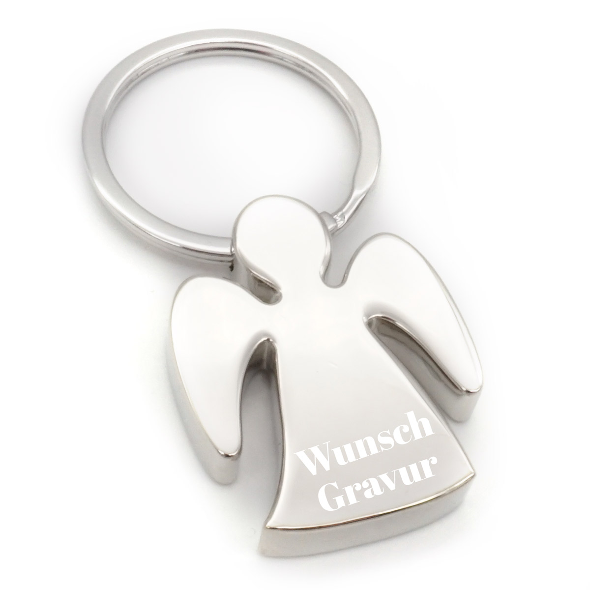 Schlüsselanhänger Schutzengel Engel mit Gravur personalisiert 